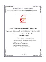 BÀI tập NHÓM INTERNET và các GIAO THỨC nghiên cứu cách thức hiển thị với LCD 16x2 và lập trình GPIO với arduino trong trường hợp output