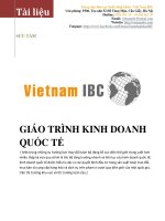Giáo trình kinh doanh Quốc tế