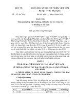 BÁO CÁO Tổng quan pháp luật về phòng, chống tác hại của rượu, bia và đồ uống có cồn khác