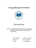 Tiểu luận triết học đề tài tư tưởng chính trị của mạnh tử và ý nghĩa của nó đối với việc xây dựng nhà nước pháp quyền việt nam hiện nay