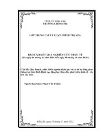 Báo cáo nghiên cứu thực tế lớp trung cấp lý luận chính trị