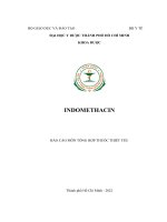 BÁO CÁO MÔN TỔNG HỢP THUỐC THIẾT YẾU