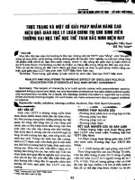 Thực trạng và một số giải pháp nhằm nâng cao hiệu quả giáo dục lý luận chính trị cho sinh viên trường đại học thể dục thể thao bắc ninh hiện nay