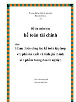 Hoàn thiện công tác kế toán tập hợp chi phí sản xuất và tính giá thành sản phẩm trong doanh nghiệp