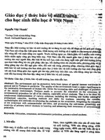 Giáo dục ý thức bảo vệ môi trường cho học sinh tiểu học ở việt nam