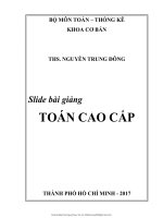 Bài giảng Toán cao cấp - Nguyễn Trung Đông