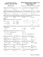 de ren ky nang lam bai toan 12 lan 1 nam 2022 2023 thpt yen the bac giang