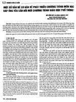 Một số vấn đề cơ bản về phát triển chương trình môn học đáp ứng yêu cầu đổi mới chương trình giáo dục phổ thông