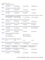 Đề hoá 12 giữa học kì 1