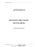 Bài giảng Thực hành tin ứng dụng - GV. Nguyễn Trung Thuận