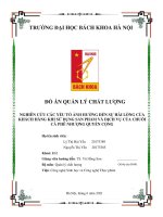 NGHIÊN CỨU CÁC YẾU TỐ ẢNH HƯỞNG ĐẾN SỰ HÀI LÒNG CỦA KHÁCH HÀNG KHI SỬ DỤNG SẢN PHẨM VÀ DỊCH VỤ CỦA CHUỖI CÀ PHÊ NHƯỢNG QUYỀN CỘNG