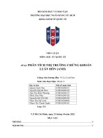 TIỂU LUẬN MÔN ĐẦU TƯ QUỐC TẾ   Đề tài PHÂN TÍCH THỊ TRƯỜNG CHỨNG KHOÁN LUÂN ĐÔN (ANH)