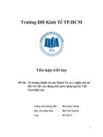 Tư tưởng chính trị của Mạnh Tử và ý nghĩa của nó đối với việc xây dựng nhà nước pháp quyền Việt Nam hiện nay