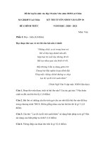 Đề thi vào lớp 10 môn ngữ văn năm 2020 download vn