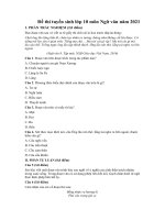 Đề thi tuyển sinh lớp 10 môn ngữ văn năm 2021   download vn