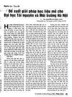 Đề xuất giải pháp học liệu mở cho đại học tài nguyên và môi trường hà nội