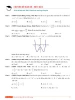 Chuyên đề hàm số trích trường chuyên mức độ 3
