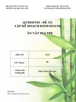 ĐỀ ÁN LẬP KẾ HOẠCH KINH DOANH ĂN VẶT BỤI TRE