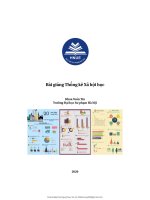 Bài giảng Thống kê Xã hội học - Trường Đại học Sư phạm Hà Nội