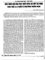 Hoạt động giáo dục phát triển năng lực hợp tác nhóm cho trẻ 5 6 tuổi ở trường mầm non