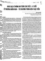 Giáo dục kĩ năng an toàn cho trẻ 5 6 tuổi ở trường mầm non từ chương trình đến thực tiễn