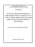 Các yếu tố ảnh hưởng đến hiệu quả sinh lời trên vốn đầu tư (Roic) của các công ty thuộc nhóm ngành công nghệ thông tin đang niêm yết trên sàn chứng khoán.pdf