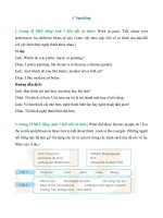 sbt tieng anh 7 trang 31 unit 4 speaking ket noi tri thuc