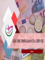 Giá trị thời gian của tiền tệ