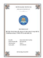 THẢO LUẬN đề tài liên hệ thực tiễn công tác tổ chức quản lý trang thiết bị văn phòng tại công ty TNHH hồ tây một thành viên