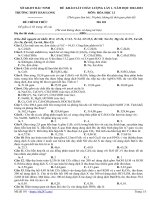 de khao sat lan 1 hoa hoc 12 nam 2022 2023 truong thpt ham long bac ninh