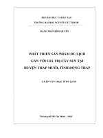 Phát triển du lịch gắn với giá trị cây sen tại huyện Tháp Mười, tỉnh Đồng Tháp.pdf
