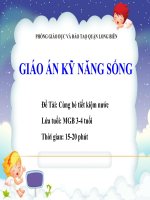 Kỹ năng sống bé tiết kiệm điện nướcc