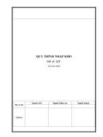 Quy trình nhập hàng hóa