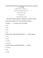 Đề thi tiếng anh lớp 7 giữa học kỳ II
