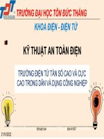KỸ THUẬT AN TOÀN điện TRƯỜNG điện từ tần số CAO và cực CAO TRONG dân và DỤNG CÔNG NGHIỆP