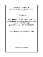 Thực trạng và giải pháp công tác quản lý thu bảo hiểm xã hội bắt buộc tại bảo hiểm xã hội Quận Bình Tân - Tp. Hồ Chí Minh.pdf