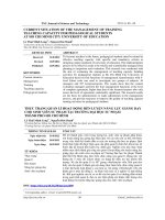 CURRENT SITUATION OF THE MANAGEMENT OF TRAINING TEACHING CAPACITY FOR PEDAGOGICAL STUDENTS AT HO CHI MINH CITY UNIVERSITY OF EDUCATION