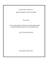 Công nghệ marketing online 4.0 với hoạt động kinh doanh lữ hành tại công ty du lịch Chiêu Tour.pdf