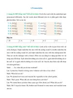 sbt tieng anh 7 trang 16 unit 3 pronunciation ket noi tri thuc