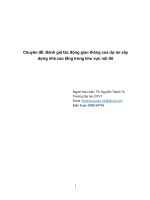 Nghiên cứu đánh giá tác động giao thông