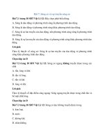 Giải SBT lí 12 bài 7 sóng cơ và sự truyền sóng cơ