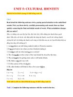 giai sbt tieng anh 12 unit 5 cultural identity