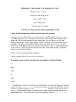 Các dạng bài tập tiếng anh lớp 11 học kì 1