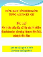 biện pháp giúp trẻ học tốt hoạt động âm nhạc