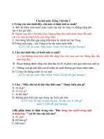 Luyện từ và câu 3. Ngân hang câu hỏi