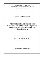 Phát triển du lịch cộng đồng vùng biển đảo miền Trung Việt Nam Trường hợp làng chài Nhơn Lý, tỉnh Bình Định.pdf