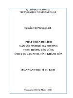 Phát triển du lịch gắn với sinh kế địa phương theo hướng bền vững ở huyện Vạn Ninh, tỉnh Khánh Hòa .pdf
