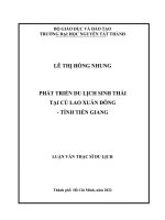 Phát triển du lịch sinh thái tại Cù lao Xuân Đông tỉnh Tiền Giang .pdf