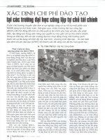 Xác định chi phí đào tạo tại các trường đại học công lập tự chủ tài chính