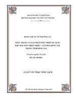 Thực trạng và giải pháp phát triển du lịch khu bảo tồn thiên nhiên - Văn hóa Đồng Nai.pdf